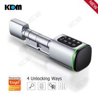 ราคา Tuya Smart Door Lock Electronic Door Cylinder With Timed Password Smart Card Key Unlock App Emergency Charge Electronic Main door Lock for Home Hotel Office Student Tent (20874069891)