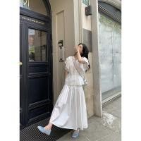 ราคา MIUfashion เวอร์ชันเกาหลีฤดูร้อนทรงหลวมบางเฉียบกระโปรงบานใหญ่สไตล์วันหยุดริมทะเลกระโปรงมีจีบชุดเต้นลีลาศเอวสูง (22595642170)