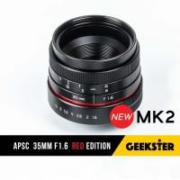 ราคา เลนส์ละลาย ฮิตสุดๆ APSC 35mm f1 6 สำหรับ กล้อง Mirrorless FUJI OLYMPUS SONY PANASONIC CANON NIKON เลนส์หลังละลาย เลนส์มือหมุน เลนส์ เมาท์ FX M43 E EOS M Mount 35 mm f 1 6 (22631292268)