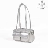 ราคา กระเป๋าทรงBOX หูยาวเกาหลี รุ่นนี้น่ารักมากอีกแล้วทรงเกาหลีแต่เล็กลง รอบนี้จะเป็นหนังเงาฟิลหนังแท้ (22948905455)