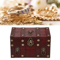 ราคา ไม้กล่องเก็บของวินเทจโบราณตกแต่ง Retro Elegant Treasure Chest S HPT (22186907105)