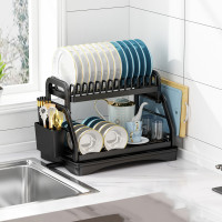 ราคา ชั้นคว่ำจาน 2ชั้น ชั้นวางจาน ชั้นคว่ำจาน ชั้นวางจานสแตนเลส Kitchen Sink Dish Rack ที่คว่ำชามจาน ชั้นวางจานชาม ชั้นควำแก้ว ที่วางจาน มีเก็บเงินปลายทาง (22192581192)