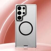 ราคา YoungKit Magsafe เคสกันกระแทก Samsung Galaxy S24 Ultra S24Ultra เคสแม่เหล็กรองรับชาร์จไร้สาย Magsafe Transparent case Samsung S24Ultra (21496913164)