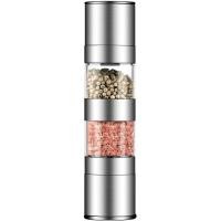 ราคา WXET 2 In 1 Salt And Pepper Grinder SetStainless Steel Salt Grinder With Adjustable Ceramic Rotor Salt Mill And Pepper Mill ShakerDual Mill Spice Jar (22591897769)