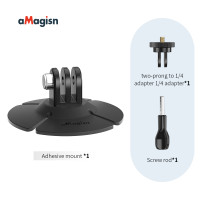 ราคา 20240801 AMagisn หมวกกันน็อคยึดติดยืดหยุ่นได้สำหรับ Insta360 DJI Osmo gopro Hero อุปกรณ์เสริมกล้องแอคชั่นแคมเมรา (22435438732)