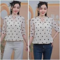 ราคา Chanan 2สี 2ลาย เสื้อชีฟองเนื้อทราย นิ่มผิว มีซับในอย่างดี ดีเทลผูกโบว์ เสื้อใส่ทำงานใส่เที่ยว รุ่น0086 (22141360208)