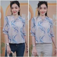 ราคา Chanan 2สี 2ลาย เสื้อชีฟองเนื้อทราย นิ่มผิว มีซับในอย่างดี ดีเทลผูกโบว์ เสื้อใส่ทำงานใส่เที่ยว รุ่น0086 (22141360209)
