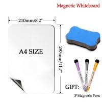ราคา Magnetic Whiteboard กระดานไวท์บอร์ด แผ่นแม่เหล็กติดตู้เย็น แถมปากกาพร้อมแปรงลบ ไวท์บอร์ด ไวท์บอร์ดแม่เหล็ก กระดานติดตู้เย็น Magnet Sticker Board For Family Home Office (22589493661)