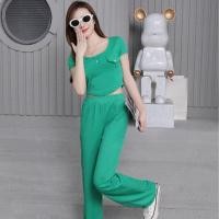 ราคา ชุดเซ็ท Set เสื้อ กางเกงขายาว Nine colors ผ้าร่องยืดเยอะ ชุดเซ็ทผู้หญิง กางเกงขายาวผู้หญิง กางเกงขาบานราคาถูกTZ892 (22043264118)