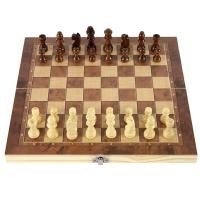 ราคา บอร์ดเกมหมากรุก3 in 1ชุดกระดานหมากรุกไม้ชุดเกมหมากรุกและหมากฮอสชุดหมากรุกเดินทางสำหรับเกมกระดานหมากรุก (22905844846)