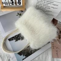 ราคา กระเป๋าทรงสี่เหลี่ยมขนาดเล็กแบบพกพาสำหรับผู้หญิงขนเทียมที่เรียบง่ายและหลากหลาย (22582859010)