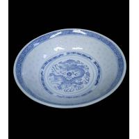 ราคา ชามกระเบื้องลายเม็ดแตง ปากบาน ชามเม็ดแตงลายมังกร ชามกังไสจีนลายเม็ดแตง ชามซุป Chinese Porcelain Bowl (21955680866)