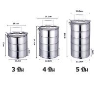 ราคา ปิ่นโตสเตนเลส ปิ่นโตสแตนเลส ปิ่นโตเก็บอุณหภูมิ ปิ่นโตใส่อาหาร 3ชั้น 4ชั้น 5ชั้น ปิ่นโตสเตนเลส410 ทนทาน เก็บความร้อนได้ยาวนาน (22791053493)
