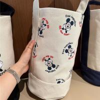 ราคา Lonslan กระเป๋าหิ้วแบบพกพาสำหรับพนักงานออฟฟิศกระเป๋าทรงถังผ้าใบลายการ์ตูนทรงถังถือกระเป๋าเบนโตะ Baoma กระเป๋าถือออกไปข้างนอก (22722110058)