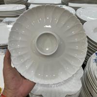 ราคา จานหลุม จานหลุมรูปดอกไม้ จานผลไม้ มีช่องใส่น้ำจิ้ม ขนาด 9 5 นิ้ว จานชามราคาถูกๆ จานสวยๆ จานกระเบื้อง จานเซรามิคสวยๆ (22554156564)