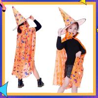 ราคา ผ้าคลุมไหล่แม่มดเด็ก Kids Halloween Costume Wizard Cloak ชุดฮาโลวีนเด็ก (22816575392)