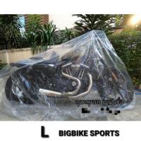 ราคา ผ้าคลุมมอเตอร์ไซค์ ผ้าคลุมรถพลาสติกใส หนาพิเศษ เหนียว หนา50ไมครอน ยางยืดรอบคัน ผ้าคลุมรถมอไซ กันน้ำ กันแดด กันฝุ่น ผ้าคลุมรถ (22959463496)