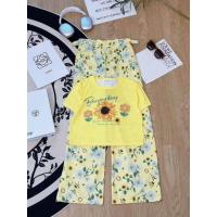 ราคา ชุดเชต 2 ชิ้น เสื้อครอปสกรีนลายดอกทานตะวัน กางเกงขายาว กมาก สีสัน สดใสเวอร์ ใช้ผ้าดี เอฟค่า ระบุสีชมพู เหลือง (22815047811)