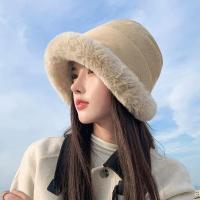 ราคา Hot Sale FunFindsS หมวกแฟชั่นฤดูหนาวผ้ากำมะหยี่นุ่มหนาหมวกชาวประมงหมวกแฟชั่นผู้หญิงกันลมหมวกปานามา (22923642018)