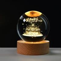 ราคา NEWMINE CN เรืองแสงพลังงานแสงอาทิตย์ระบบคริสตัลบอลภายในแกะสลักสก์ท็อปกลางคืนเครื่องประดับลูกแก้วตกแต่งของขวัญวันเด็กวันเกิด (22726744041)