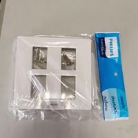 ราคา สวิตช์ ปลั๊ก ปลั๊กกราวน์คู่ Philips ฟิลิปส์ รุ่น LeafStyle สามารถใส่กับพานาโซนิค รุ่นใหม่ได้ (20125967640)