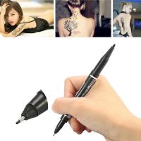 ราคา 10 ชิ้น กล่องสีดำ Double Ended Skin MARKER TATTOO Piercing Positioning Marking ปากกา เครื่องมือ (20034974916)