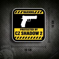 ราคา สติกเกอร์รูปปืนCZ Shadow2 สติกเกอร์ติดรถยนต์ สติกเกอร์ป้ายคำเตือน ขนาด 10x10CM (16487206319)