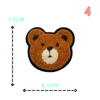 ราคา สติ๊กเกอร์ติดเสื้อขนปุยปักฟู ชุดที่ S1 ลายหน้าหมี teddy bear สีน้ำตาล เทา ขนปุยน่ารักด้านหลังมีกาวแปะติดผ้าได้เลย (22963242084)