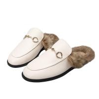 ราคา ผู้หญิง รองเท้าแตะกลางแจ้งกระต่ายขนล่อแบนด้านล่าง หลากหลาย รองเท้าแบบสวม ฤดูใบไม้ผลิ ฤดูใบไม้ร่วง ฤดูหนาว รองเท้าแตะแฟชั่นที่สะดวกสบาย (10559126229)