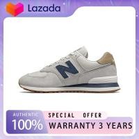 ราคา ของแท้ 100 NEW BALANCE NB 574 Gray Dark blue ML574LGI Sports Shoes (22682760795)