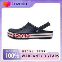 ราคา ของแท้ 100 Crocs Classic Bayaband Clog Navy Red Non Slip Thick Sole Beach 205089 4CC Mens and Womens Sports Sandals รองเท้าแตะ (22682993854)