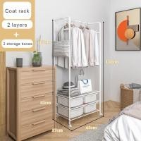 ราคา HANGDIAN จัดส่งฟรีทั้งร้าน ไม้แขวนเสื้อพื้นถึงเพดานที่เก็บของในครัวเรือนห้องนอนและเครื่องมือจัดระเบียบเคลื่อนย้ายได้ชั้นแขวนเสื้อผ้าและหมวกตู้กล่องใส่ของเอนกประสงค์ราวตากผ้า (21692862354)