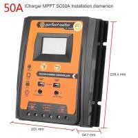 ราคา MPPT Solar Charge Controller 12 24V 30 50 70A Battery Regulator Dual USB 5V LCD (21797374651)