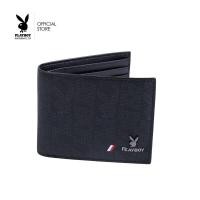 ราคา Playboy Bevis wallet bag กระเป๋าสตางค์ใบสั้นผู้ชาย รหัส ST WA243PBM067 BL ดีไซน์ลายโลโก้กระต่ายPLAYBOY (22898627365)