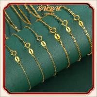 ราคา สร้อยคอทองคํา 18K อิตาลี AU750 98 9 โซ่รูปตัวโอทองคําแท้ น้ําหนัก 1 2g ขนาด 45cm (22210338362)