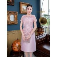 ราคา All Ladies เดรสผ้าไหมลูกไม้บุหงาเลื่อมเอวระบาย (22811266635)