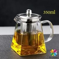 ราคา MD กาชงชา กาแก้ว ตัวกรองสแตนเลส ก้นออกแบบเป็นเหลี่ยม ไลฟ์สไตล์เม็กซิโก Glass teapot (14461924753)