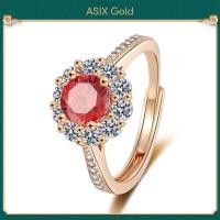 ราคา ASIX GOLD เครื่องประดับทองคํา 916 สําหรับผู้หญิง ทับทิม 4 in 1 ชุด เพชรสีแดงที่สง่างาม 24K ทองจี้ดอกไม้สร้อยข้อมือต่างหูแหวน ชุดเครื่องประดับออกแบบความงามแฟชั่นเกาหลี (22383907531)