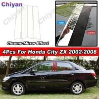 ราคา 4ชิ้นโครเมี่ยมเงา PC เอฟเฟกต์วัสดุกระจกหน้าต่างประตูรถตรงกลาง B C ใส่คอลัมน์เสาครอบสติกเกอร์สำหรับฮอนด้า City ZX 2002 2003 2004 2005 2006 2007 2008 (22401183030)