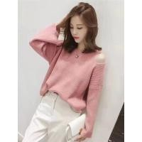 ราคา Kinwoo เสื้อไหมพรมแขนยาวผู้หญิง เสื้อไหมพรมสีพื้นแขนยาวเว้าไหล่ แขนกว้าง เนื้อผ้าหนานิ่ม สไตส์เกาหลี (20589265923)