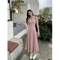 ราคา แฟชั่นขนาดใหญ่เสื้อโปโลผู้หญิงแขนสั้นฤดูร้อนตุ๊กตาเอวSlimming A Lineกระโปรงซิปเสื้อผ้าทํางาน (22402136298)