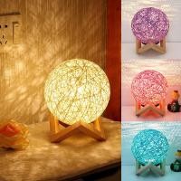 ราคา POP โคมไฟหวายบอล โคมไฟ LED โคมไฟตั้งโต๊ะ แสงวอร์ม warm light ไฟประดับตกแต่งห้องนอน USB ตั้งโต๊ะ ของขวัญวันเกิด เทศกาล (22907908136)