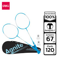 ราคา Deli ชุดไม้แบดมินตัน ไม้แบดมินตัน ไม้แบด แบดมินตัน ไม้แบดมินตันแพ็คคู่ ฟรี ลูกแบด พร้อมกระเป๋าสะพาย น้ําหนักเบา ดูดซับแรงกระแทก ใช้งานได้นาน Badminton Racket (22957889226)