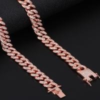 ราคา QIAO สร้อยคอแฟชั่นกว้าง12มม สำหรับผู้หญิงและผู้ชายสร้อยคอเพชรสร้อยคอฝังพลอยเทียมฮิปฮอปโซ่เชื่อมโยง (18260292864)
