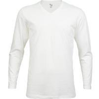 ราคา เสื้อยืดแขนยาว คอวี ผ้าฝ้ายแท้ 100 นุ่ม สบาย ไม่ย้วย (16441422972)