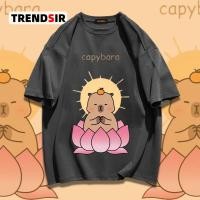 ราคา TrendSir พร้อมส่งเสื้อยืด เสื้อยืดแขนสั้น Capybara โอเวอร์ไซส์100 Cotton 9สี M 3XL (22311704226)