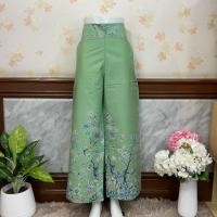 ราคา ประทับใจปาเต๊ะ แบรนด์ไทย กางเกงปาเต๊ะผู้หญิง ผ้าไทย ลายปาเต๊ะ 013 (22544423483)