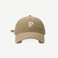 ราคา หมวกเบสบอลสไตล์เกาหลี Pหมวกผ้าฝ้ายฟอกลายตัวอักษร (14360121627)