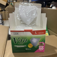 ราคา 50 ชิ้น พร้อมส่ง V fit mask IRIS OHYAMA Disposable Face Mask หน้ากาก v fit สีขาว ไซส์ M L (21501670148)