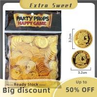 ราคา HOT SALE Extra Sweet 100pcs Poker Casino chips เหรียญทองชุบพลาสติกสเปน Treasure Game Poker (22812298562)